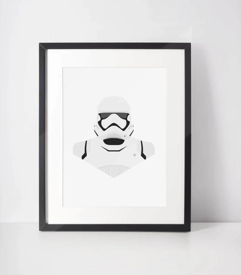 First Order Stormtrooper - Star Wars Poster Minimalista