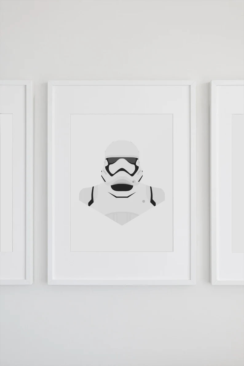 First Order Stormtrooper - Star Wars Poster Minimalista
