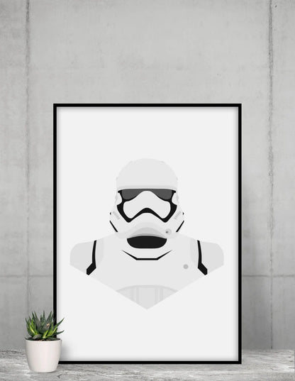 First Order Stormtrooper - Star Wars Poster Minimalista