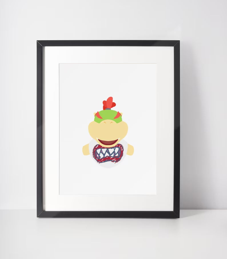 Bowser Jr - Mario Bros Poster Minimalista