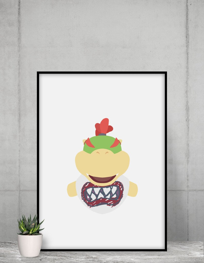 Bowser Jr - Mario Bros Poster Minimalista